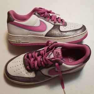 Pink Sparkly Nike Air force xxv